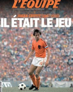 Adiós a Cruyff en el L'Equipe.